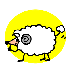 [LINEスタンプ] 楽しく挨拶する羊のスタンプの画像（メイン）