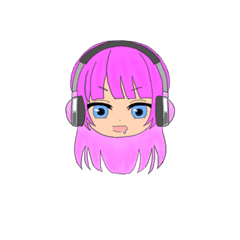 [LINEスタンプ] ピ ン ク 髪 の 少 女