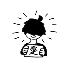 [LINEスタンプ] 黒崎産の目隠れ男性