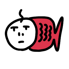 [LINEスタンプ] ごきげんな魚