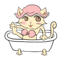 [LINEスタンプ] バスタブねこ