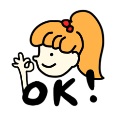 [LINEスタンプ] ココちゃんスタンプ(しんぷる)