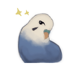 [LINEスタンプ] キリッとインコ