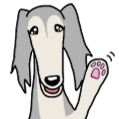 [LINEスタンプ] 犬種別サルーキ（英語Ver）