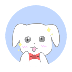 [LINEスタンプ] しろい垂れ耳犬のスタンプ