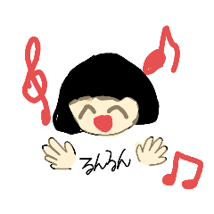 [LINEスタンプ] るんるん(^^)/