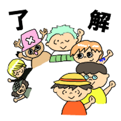 [LINEスタンプ] ジェーエス太郎 × ONE PIECE