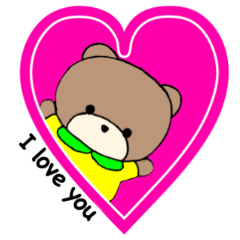 [LINEスタンプ] クマの友くん 英語