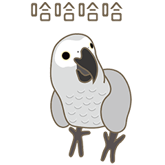 [LINEスタンプ] 灰色のオウム-FiFi
