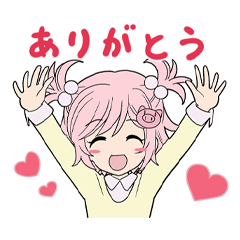 [LINEスタンプ] ピンクの女の子たちのスタンプ