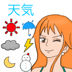 [LINEスタンプ] ONE PIECE ナミのお天気スタンプ