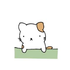 [LINEスタンプ] 下を向いたねこ