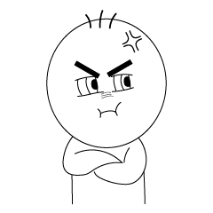 [LINEスタンプ] いつも怒って見える子