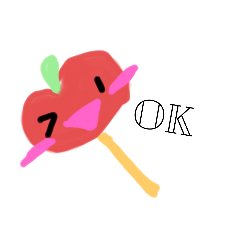[LINEスタンプ] リンゴちゃん！