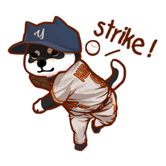 [LINEスタンプ] 柴犬野球アマチュアリーグの画像（メイン）