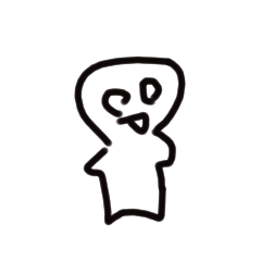 [LINEスタンプ] かわいい白目君