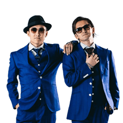 [LINEスタンプ] Hilty ＆ Bosch 青スーツ ver.