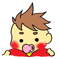 [LINEスタンプ] おしゃぶりボーダー