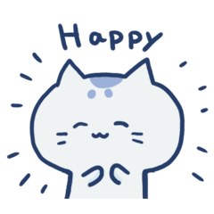 [LINEスタンプ] まろまゆのしろいねこ