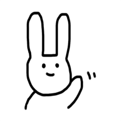 [LINEスタンプ] シンプルうささん