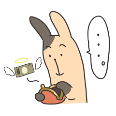 [LINEスタンプ] めっちゃあご長いうさぎ