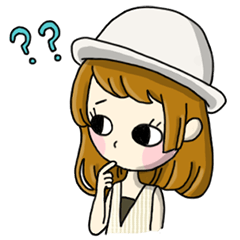 [LINEスタンプ] 帽子を被っている女の子