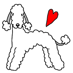 [LINEスタンプ] 犬種別ベドリントンテリア（英語Ver）