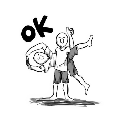 [LINEスタンプ] 白い人型のナニカ