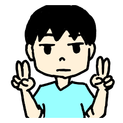 [LINEスタンプ] 感情が顔に出ない少年