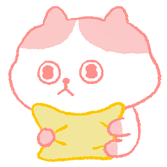 [LINEスタンプ] 眠そうなピンクの猫