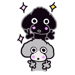 [LINEスタンプ] トリュフ君とソルト君 Bigスタンプ