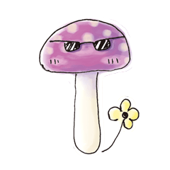 [LINEスタンプ] サングラスきのこ