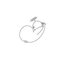[LINEスタンプ] zawa  White