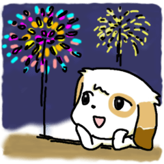 [LINEスタンプ] ほのぼのワンワン！夏編