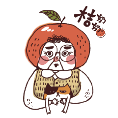 [LINEスタンプ] おばあちゃん みかん