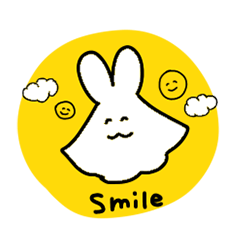 [LINEスタンプ] えいごのうさみみのおばけ