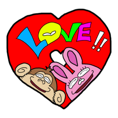 [LINEスタンプ] さるとうさぎ。