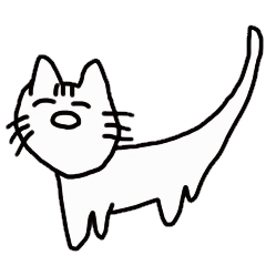 [LINEスタンプ] ひらがなでねこ