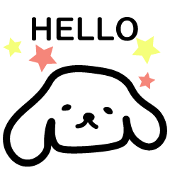 [LINEスタンプ] しろいふわふわ犬