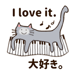 [LINEスタンプ] 動物たちのリアクション（英語と日本語）