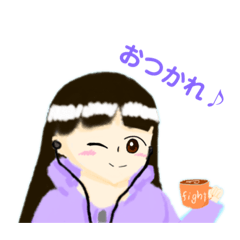 [LINEスタンプ] ふんわり鉛筆  女の子