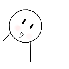 [LINEスタンプ] 丸い顔人間