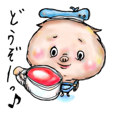 [LINEスタンプ] ハーブティー大好き3匹の幸福な子ブタ