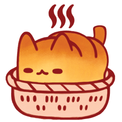 [LINEスタンプ] バスケット世界Bread cat