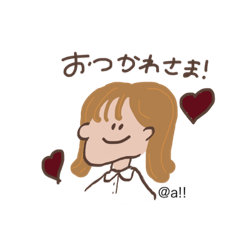 [LINEスタンプ] 茶髪ショートの女の子