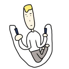 [LINEスタンプ] 縄跳びで生計を立ててる人