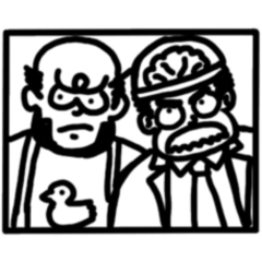 [LINEスタンプ] オメガおじさんと友達1