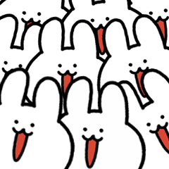 [LINEスタンプ] 激しくシュールなウサギ【関西弁】