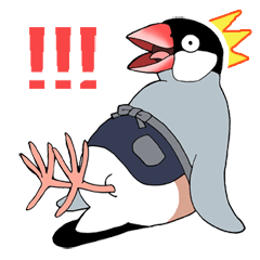 [LINEスタンプ] 点目の文鳥