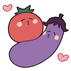 [LINEスタンプ] なすと仲間たち